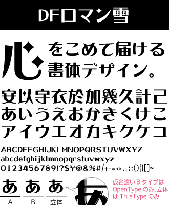 DynaFont OpenType ロマン6書体 for Macintosh